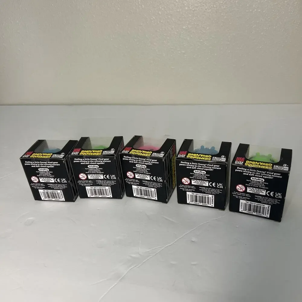 New Sealed Authentic Schylling Needoh Barnyard Squisher 5 total